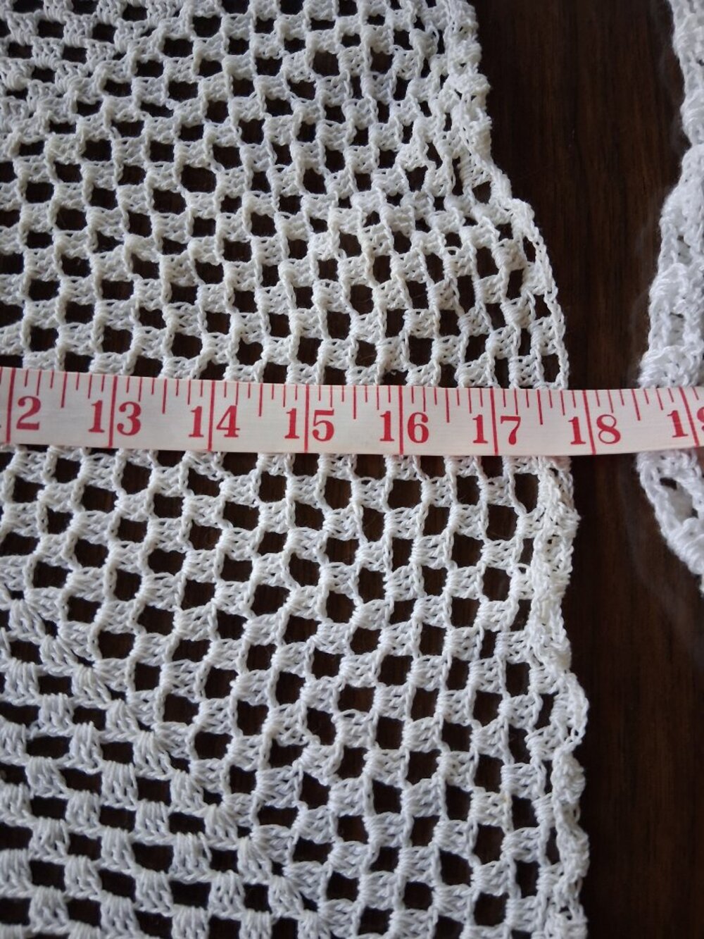 🧵 Hand‑Crocheted Cotton Doily Panel Set 2×18" + 1×15" Vintage Cottagecore D - Picture 3 of 9